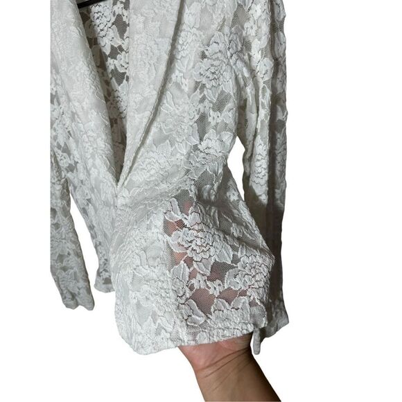 INC International Concepts White Lace Blazer Jacket Size PS - Picture 3 of 7